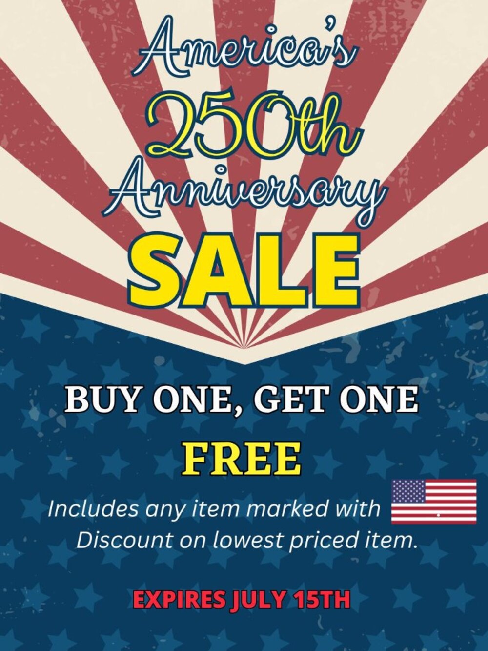 America's 250th Anniversary Sale